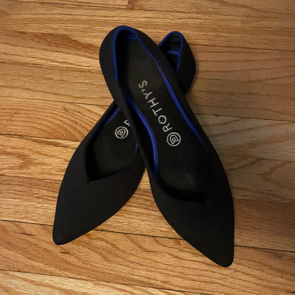 Rothy’s The Pointe (Black Solid, Size 9)